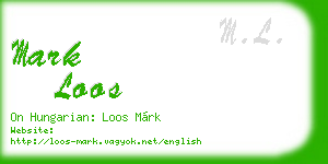 mark loos business card